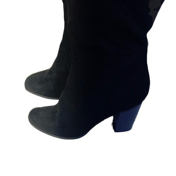 Style & Co Addy Women’s Boots Black Size 9 Faux Suede Winter Motorcycle Knee. - Picture 3 of 7